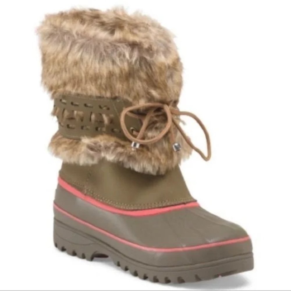 Khombu Nola Faux Fur Winter Duck Boots *Like New* Size 6M